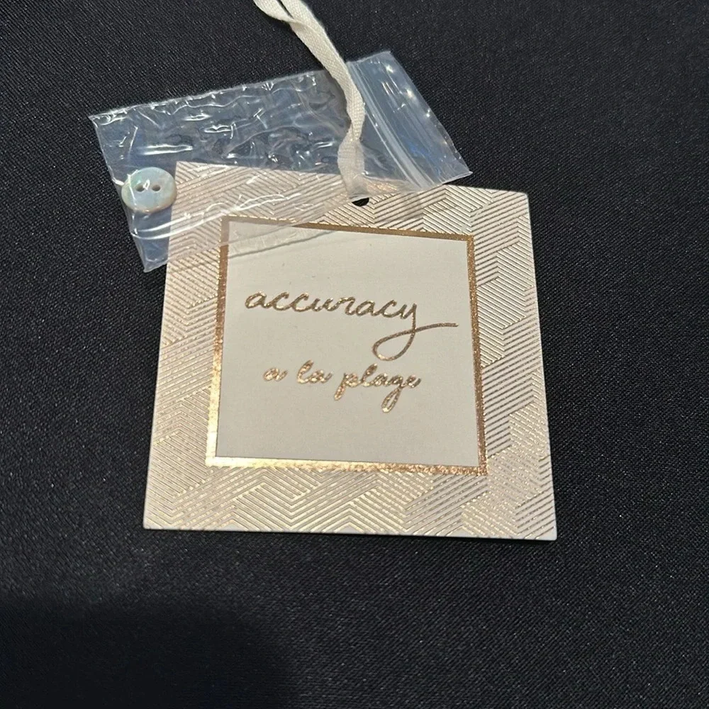 Accuracy A La Plage 100% Silk Floral Tan Dress Large NWT - Picture 9 of 9